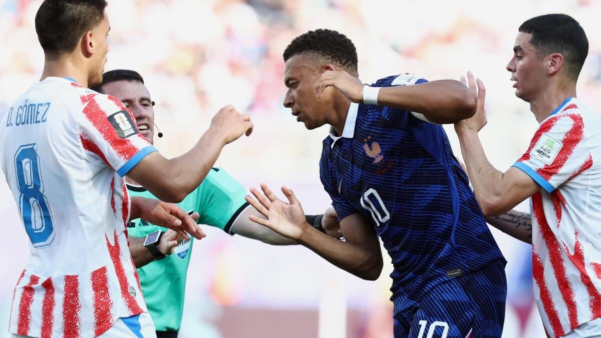 France vs. Paraguay score: Kylian Mbappe nets winner from penalty spot, Les Bleus advance in physical battle